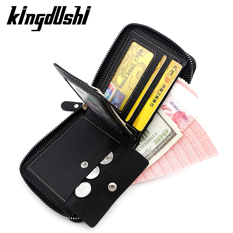 [Lms] Dompet Import Pria Resleting Koin Original Kingdushi Kulit PU Premium