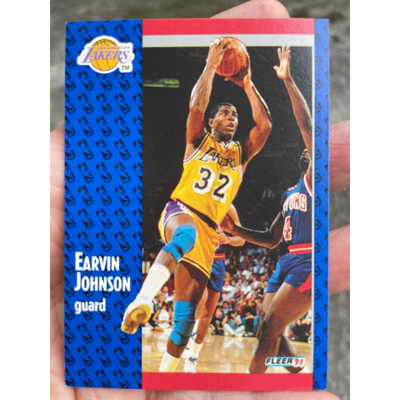 MAGIC JOHNSON NBA CARD FLEER 1991 KARTU KOLEKSI BASKET