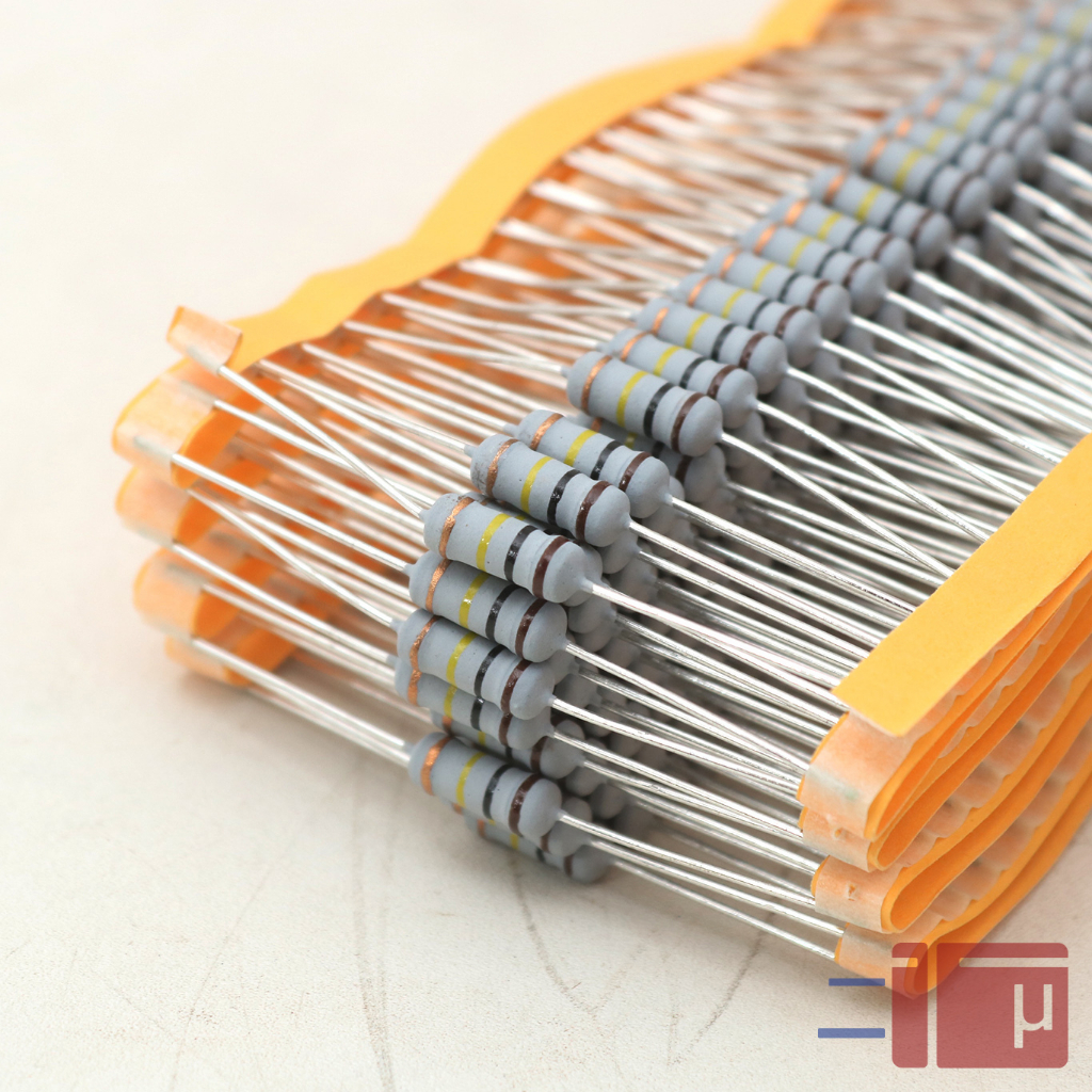 x10 Resistor 100K 1W Metal Oxide 5% Taiwan Kaki Tembaga