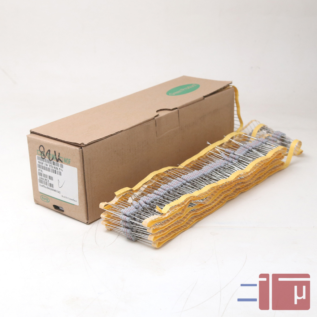 x10 Resistor 82K 1W Metal Oxide 5% Taiwan Kaki Tembaga