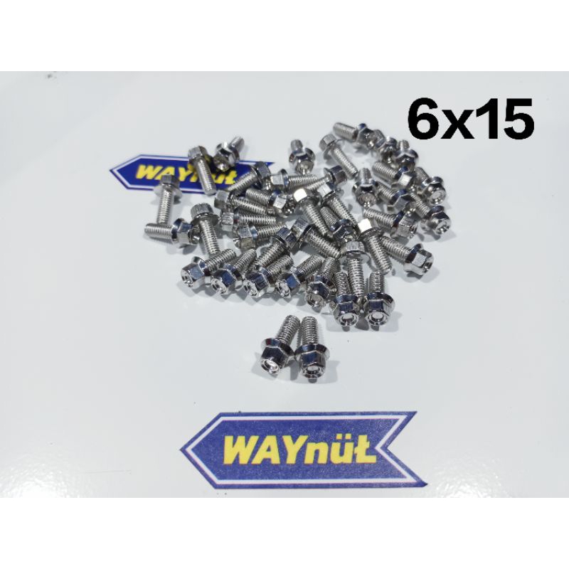 Baut 6x10 Hexagonal Spiral stainless