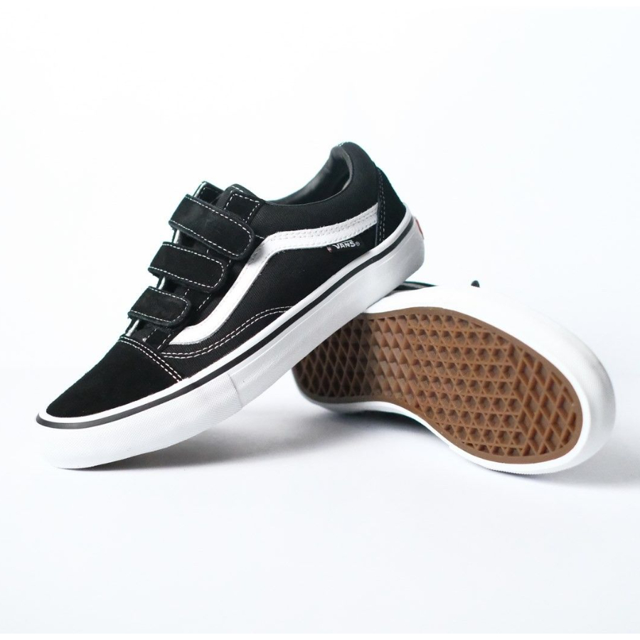 SALE DISKON! V4NS OLDSKOOL VELCR0 BLACK/WHITE CLASSIC 100% ORIGINAL BNIB