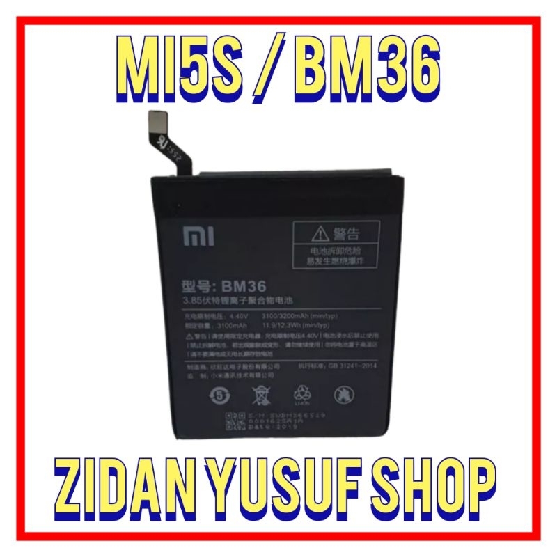 BATTERY BATRE BATRAI BATERAI XIAOMI MI5S BM36 ORIGINAL