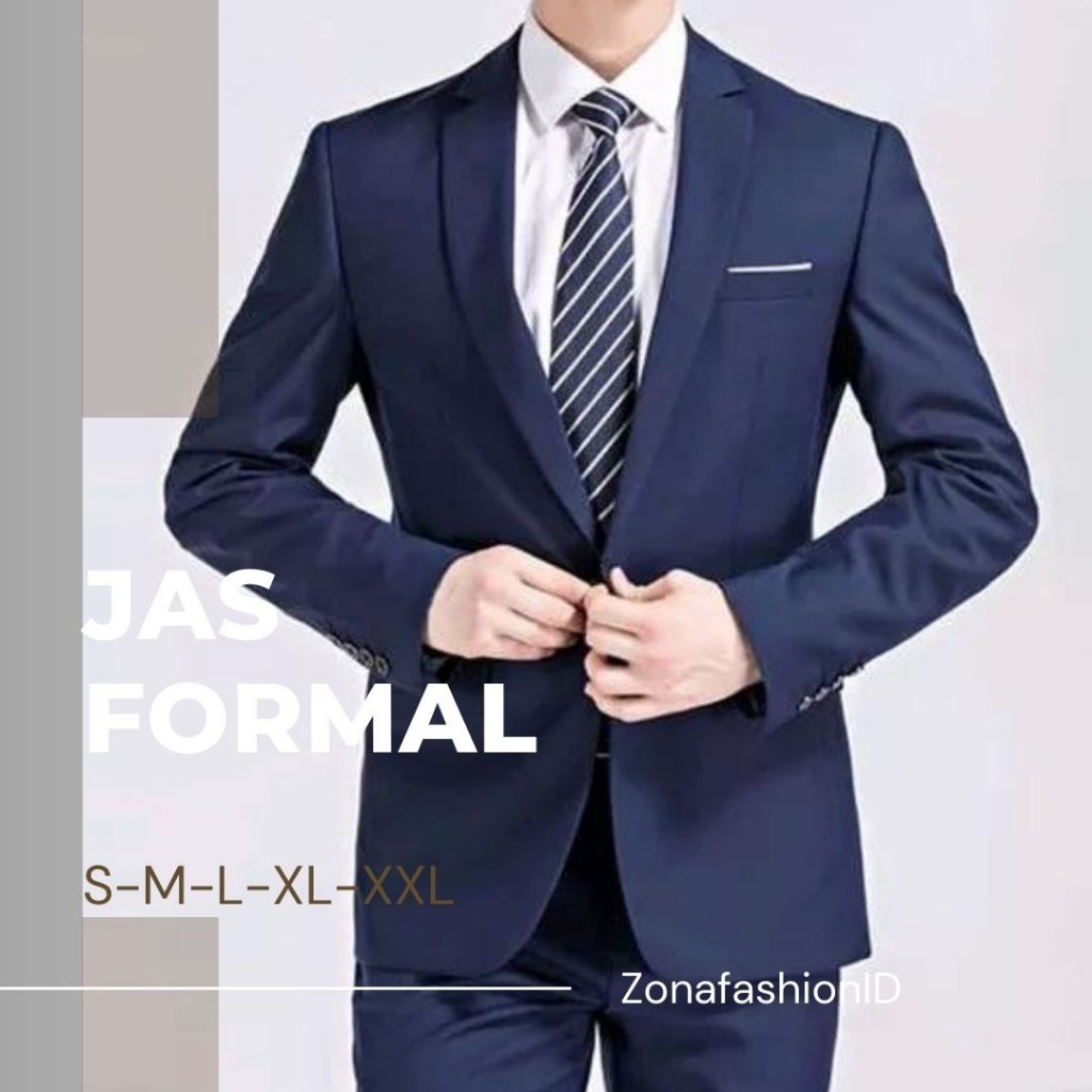 Jas  Pria Slim fit Jas Wisuda Jas Formal Pria
