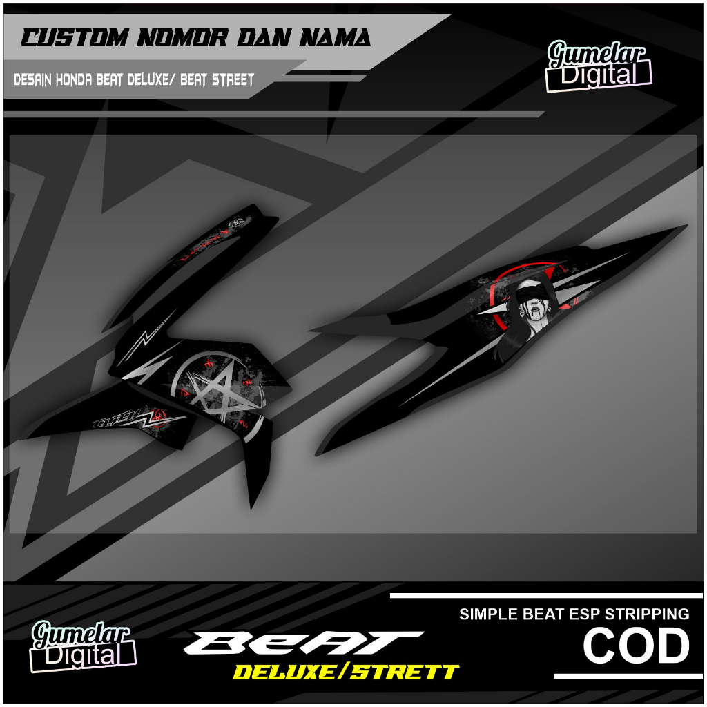 STRIPPING SIMPEL HONDA BEAT DELUXE BEAT STREET LADY SANTANIC SUDAH DI CUTTING TINGGAL TEMPEL 018
