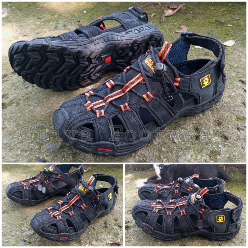Sepatu Sandal Gunung Premium Jack Wolfskin Sendal Hiking Trekking Outdoor Unisex Pria Wanita Sepatu 