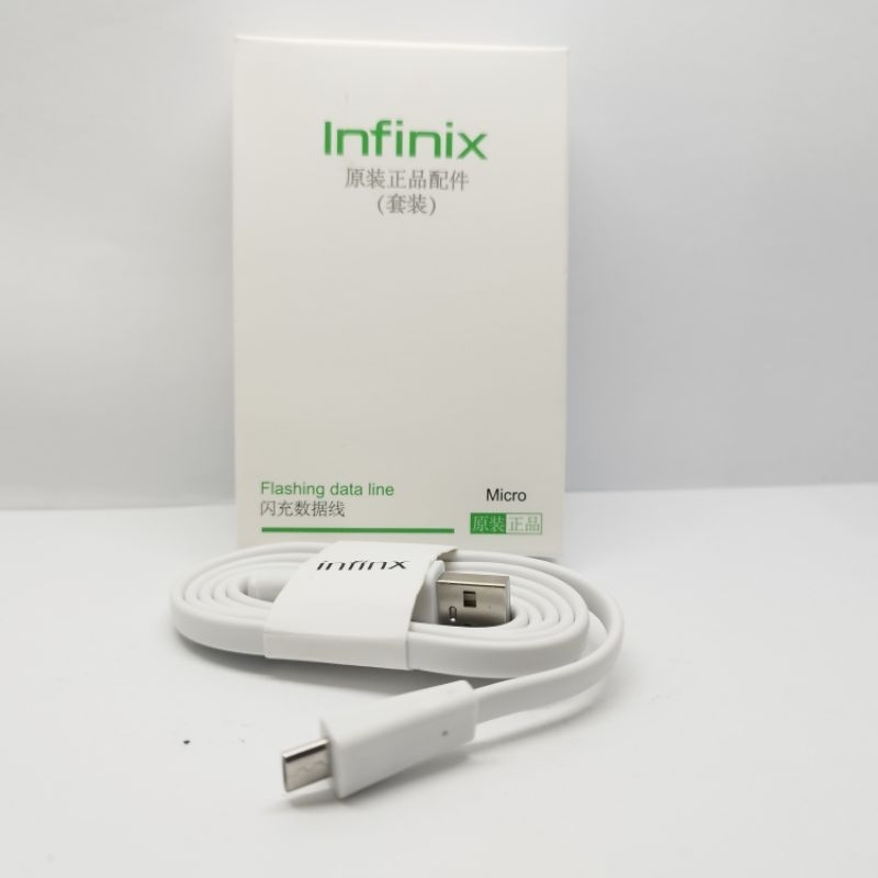 Original 100% Kabel Data Infinix Hot 10 Hot 10 Play HOT 11 PLAY Micro USB ( KECIL ) HOT 12 PLAY HOT 9 SMART 3 PLUS / SMART 5 / SMART 6 / NOTE 7 / NOTE 7 LITE / HOT 8  Fast Charging Data Cable Kabel Charger