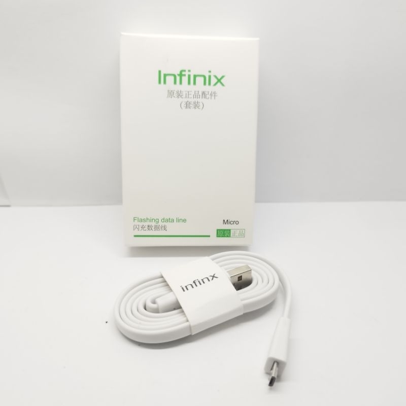 Original 100% Kabel Data Infinix Hot 10 Hot 10 Play HOT 11 PLAY Micro USB ( KECIL ) HOT 12 PLAY HOT 9 SMART 3 PLUS / SMART 5 / SMART 6 / NOTE 7 / NOTE 7 LITE / HOT 8  Fast Charging Data Cable Kabel Charger