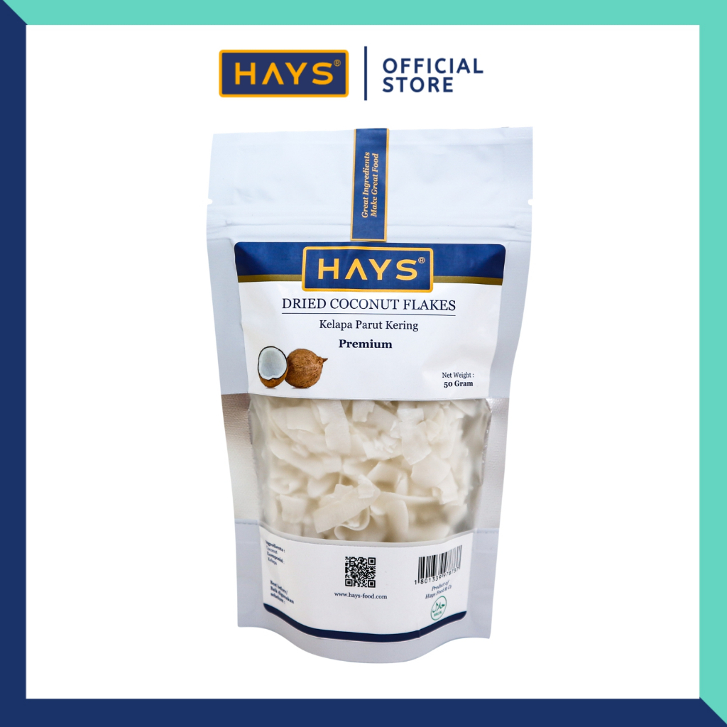 Kelapa Parut Kering / Dried Coconut Flakes (unsweetened) - HAYS