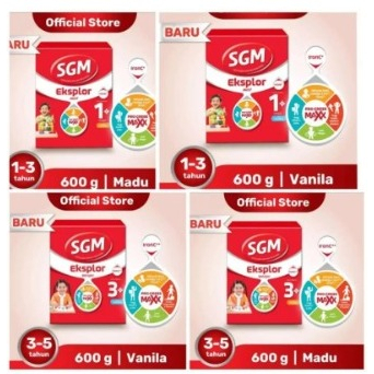 SUSU SGM EKSPLOR 1+/3+ VANILA MADU 600/400- SGM EKSPLOR