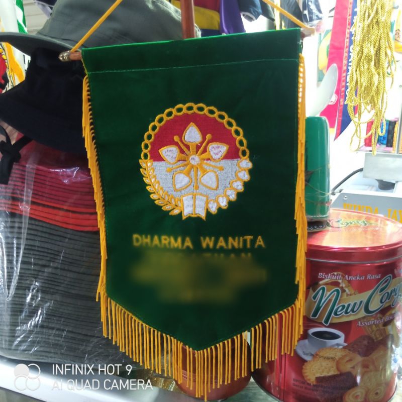 Bendera darma wanita/Bendera meja lengkap plus tiang