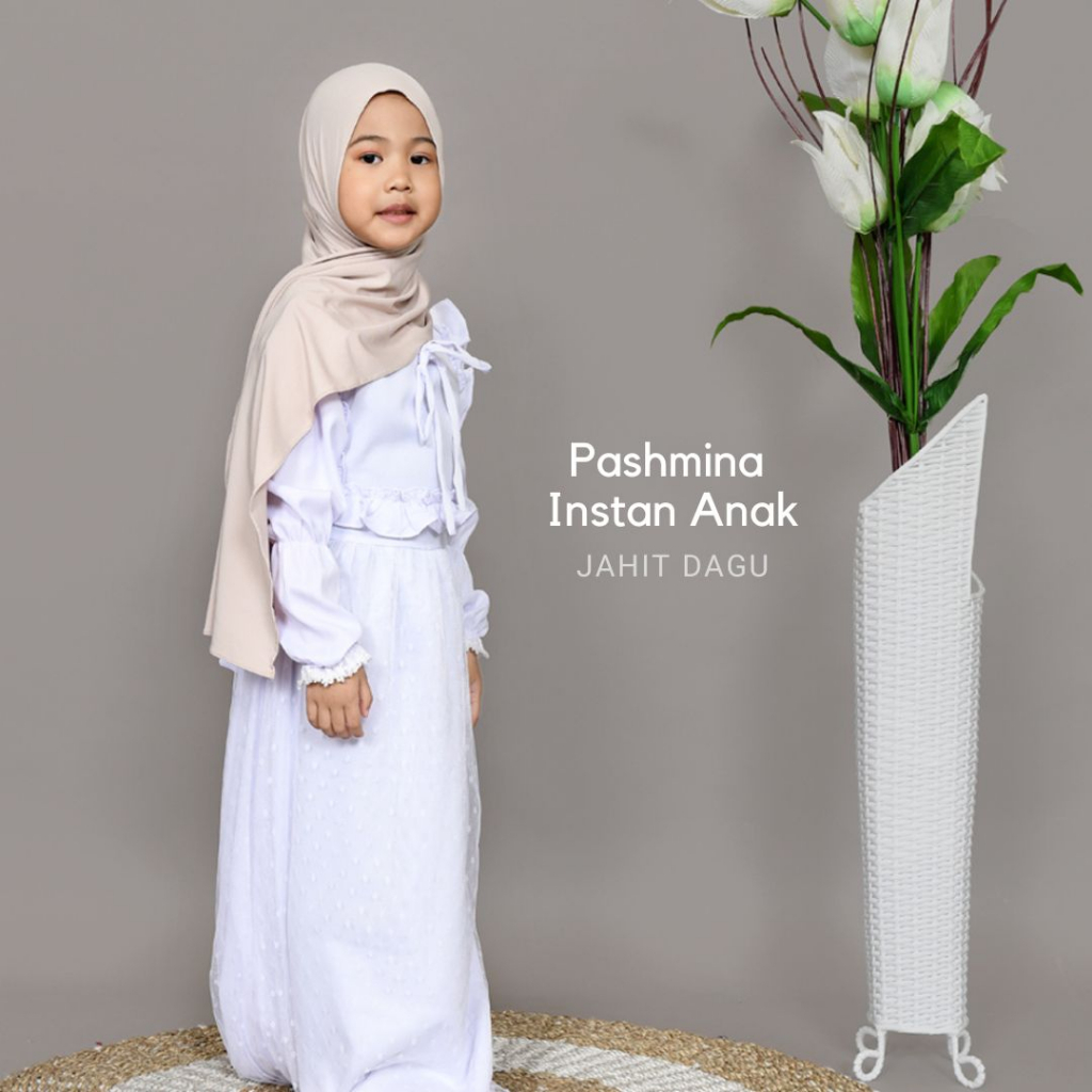 PASHMINA INSTAN ANAK JERSEY (Jahit Dagu) / Jilbab Anak Adem / Hijab Anak Pasmina CILLA