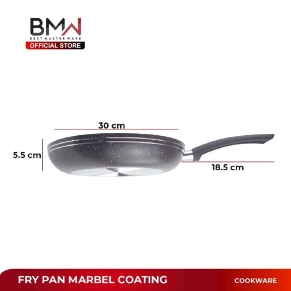 Dijual BMW Kitchen Ware - Frypan Marble Teflon Anti Lengket Stainless Steel - RANDOM Berkualitas