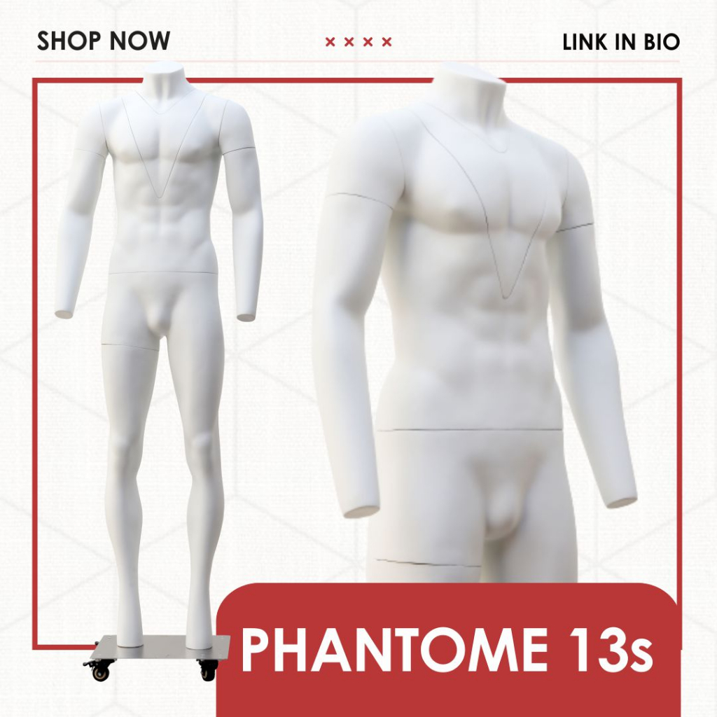 Manekin Hantu, Manekin Patung Baju Pria Dewasa, Manekin Pria Tanpa Kepala