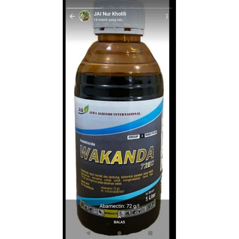 INSEKTISIDA WAKANDA 72EC 1 LITER