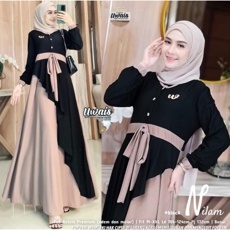 GAMIS NILAM CRINKLE AIRFLOW #GAMIE KOMBINASI