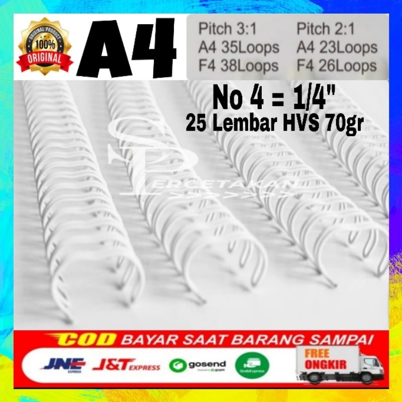 

Spiral kalender A4 / kawat spiral 1/4 / spiral A4 / kawat spiral box