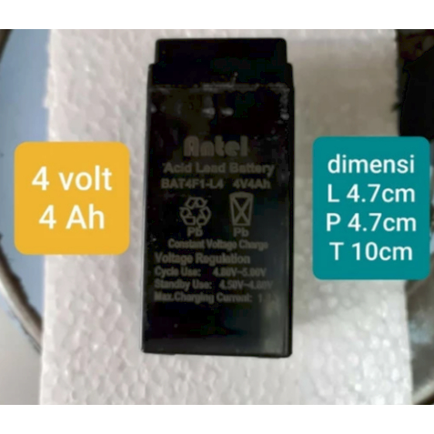 BATERAI AKI 4V 4AH UNTUK TIMBANGAN DAN DIGITAL LAMPU 150kg