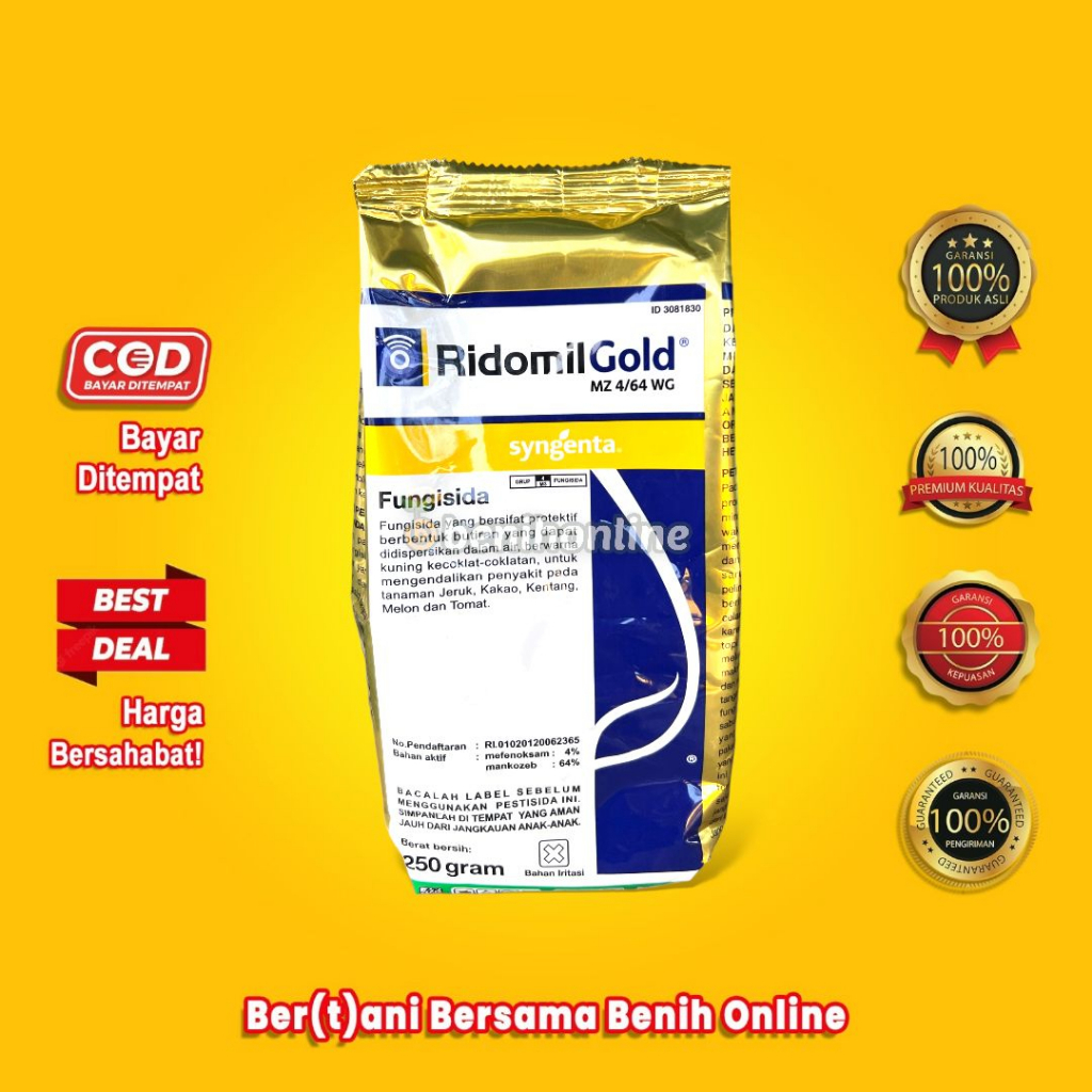 FUNGISIDA SISTEMIK RIDOMIL GOLD 250 GRAM SYNGENTA fungisida kontak sistemik antraknosa