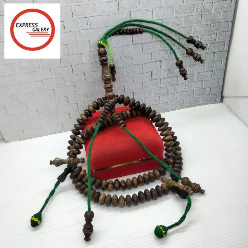 tasbih tijani kayu gaharu wangi full benang rajut x983