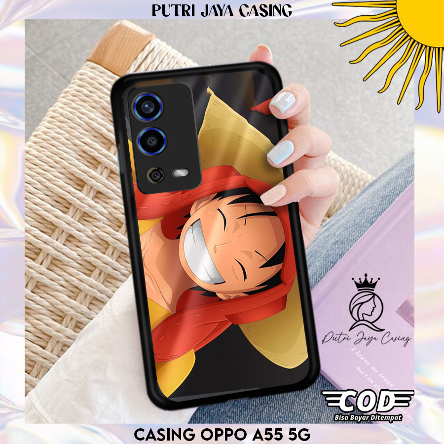 Case Hp Oppo A55 5G casing Oppo A55 5G Motif ANIMELUFFY02 Casing Terbaru Case Karakter Lucu Casing L