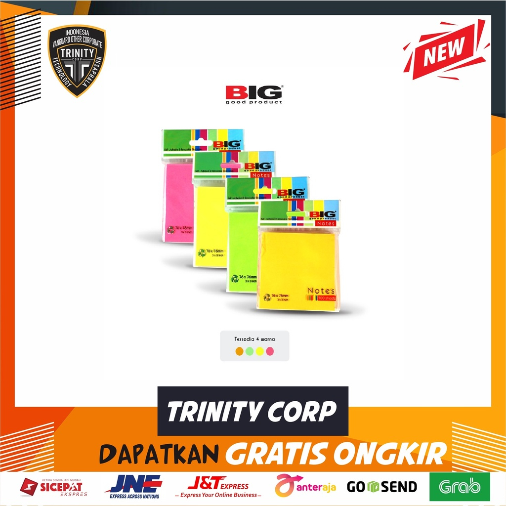 

Sticky Notes BIG Single Color SN-76X76 (100 sheets)