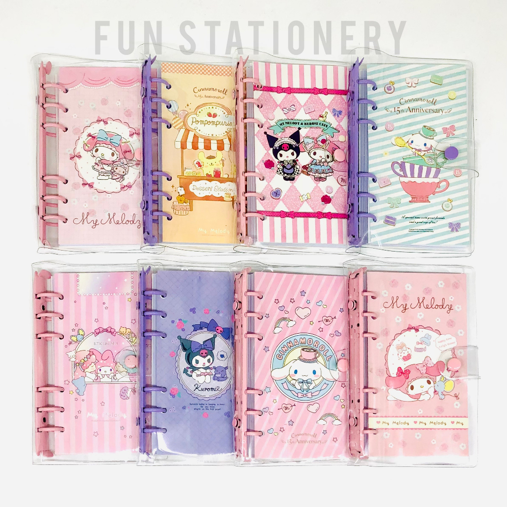 

(A6) BINDER RING BESI FANCY SANRIO / BUKU NOTEBOOK JURNAL PVC JELLY