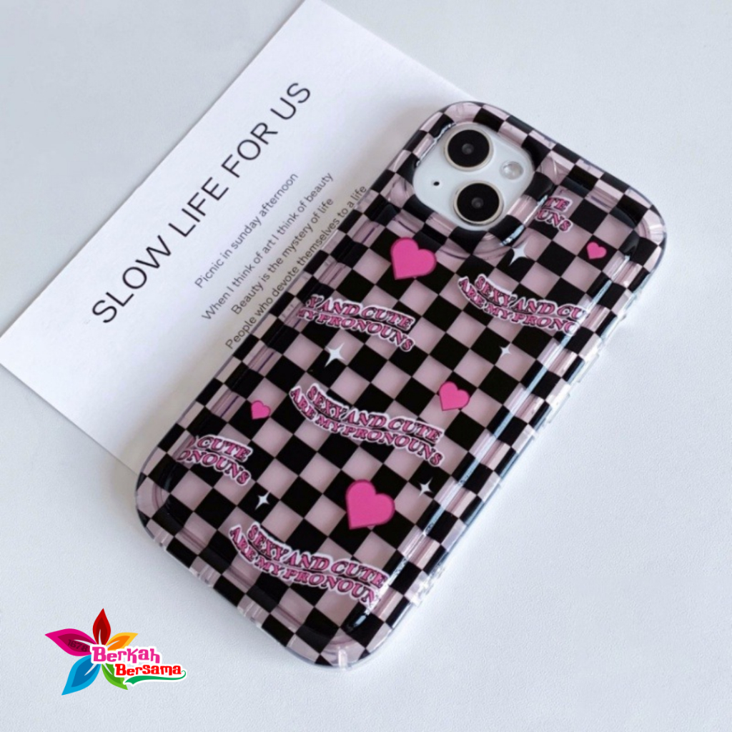 SS824 SOFTCASE AIR BAG LOVE GRID FOR IPHONE 6 6S 7G 8G 6+ 7+ 8+ X XS XR 11 12 13 14 15 PROMAX BB8455