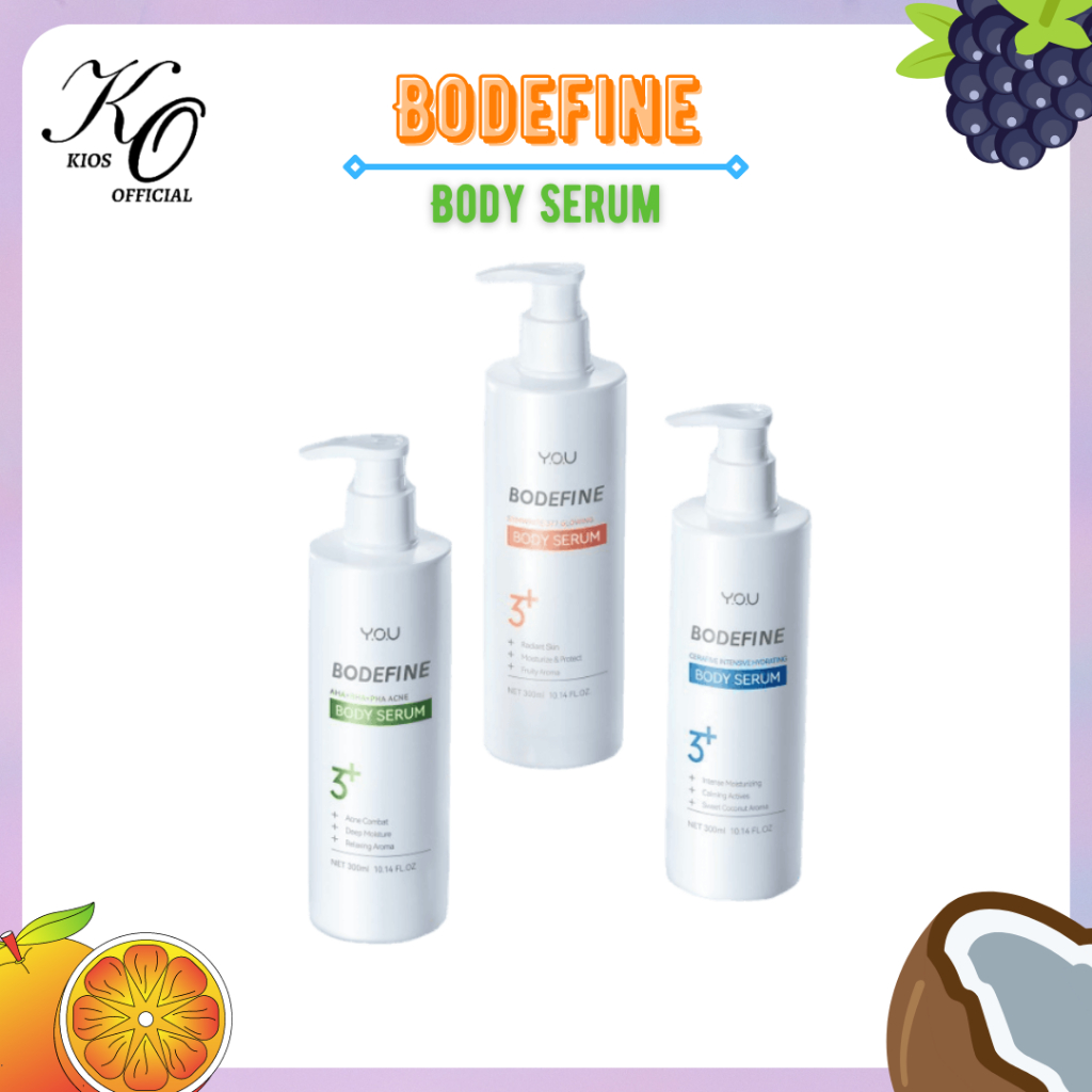 You Bodefine Body Serum Series 300ml | Cerafive Intensive Hydrating Body Serum | AHA+BHA+PHA Acne Body Serum | Symwhite 377 Glowing Body Serum