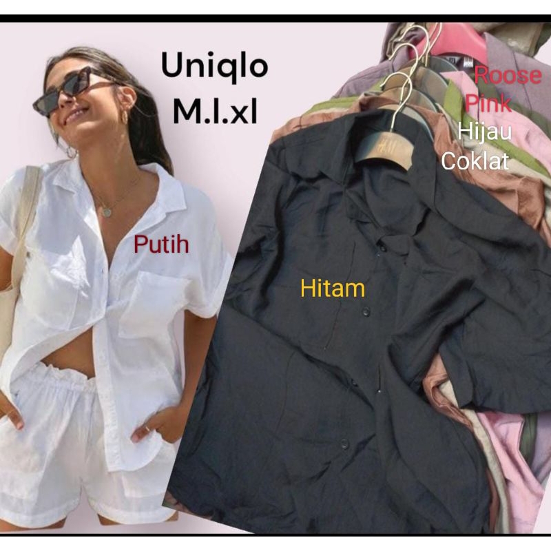 Kemeja Wanita GU* Uniqlo Airy Shirt Original Branded