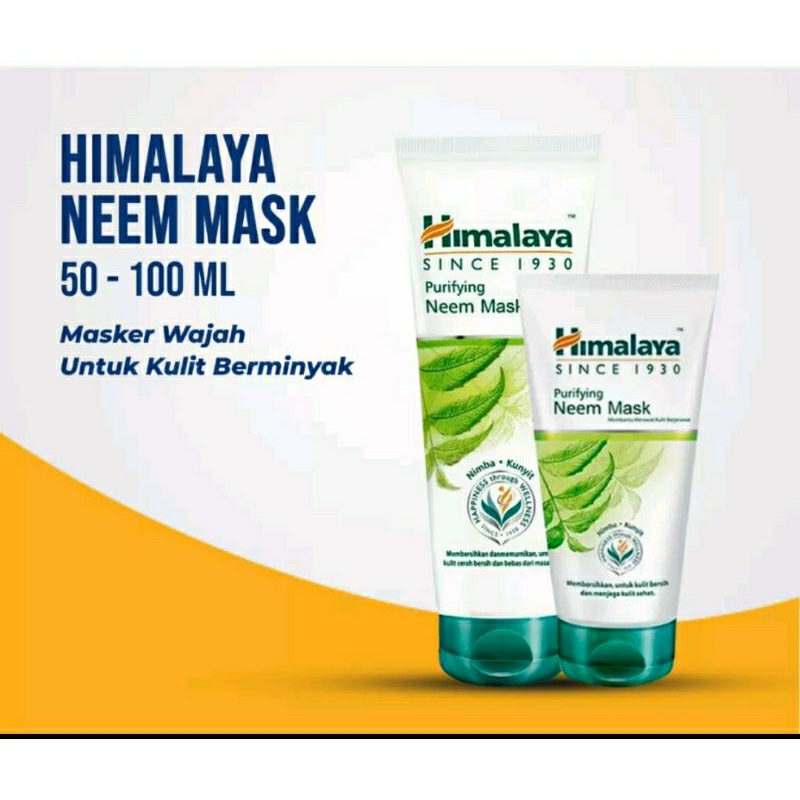 HIMALAYA Purifying Neem Mask 50ml 100ml - Masker Wajah