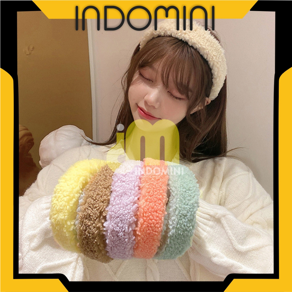 INDOMINI Bando Korea Bulu Lembut Fluffy &amp; Tebal Bando Korea Wool Lembut A075