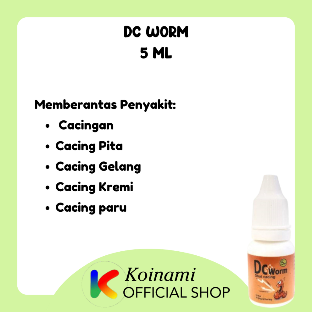 DC WORM CACING KUCING ANJING / DOG AND CAT WORM / btm