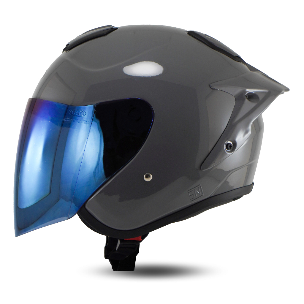 Helm Paket Ganteng Half Face Cosmic Solid Visor Clear Kyoto Osaka Spoiler