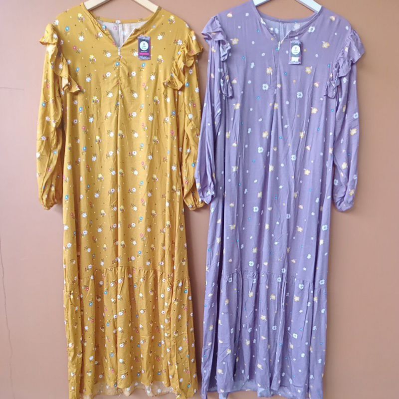Dress bunga bunga rayon vischose