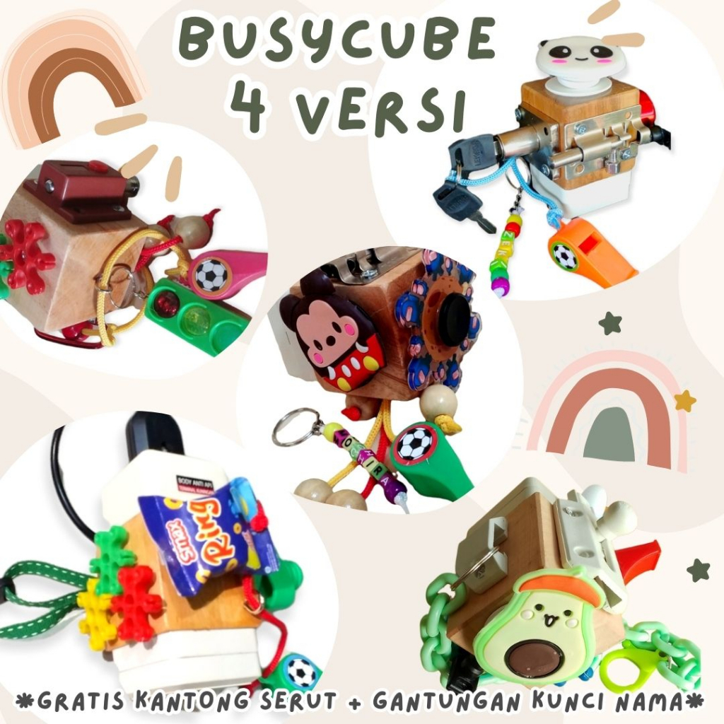 Busy Cube Murah / Mainan Montessori / Mainan Edukasi Busy Cube