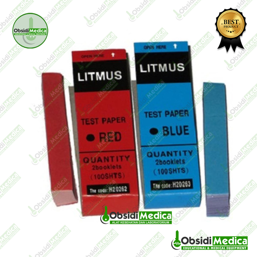 Kertas Lakmus Litmus Merah dan Biru -1 paket isi biru & merah