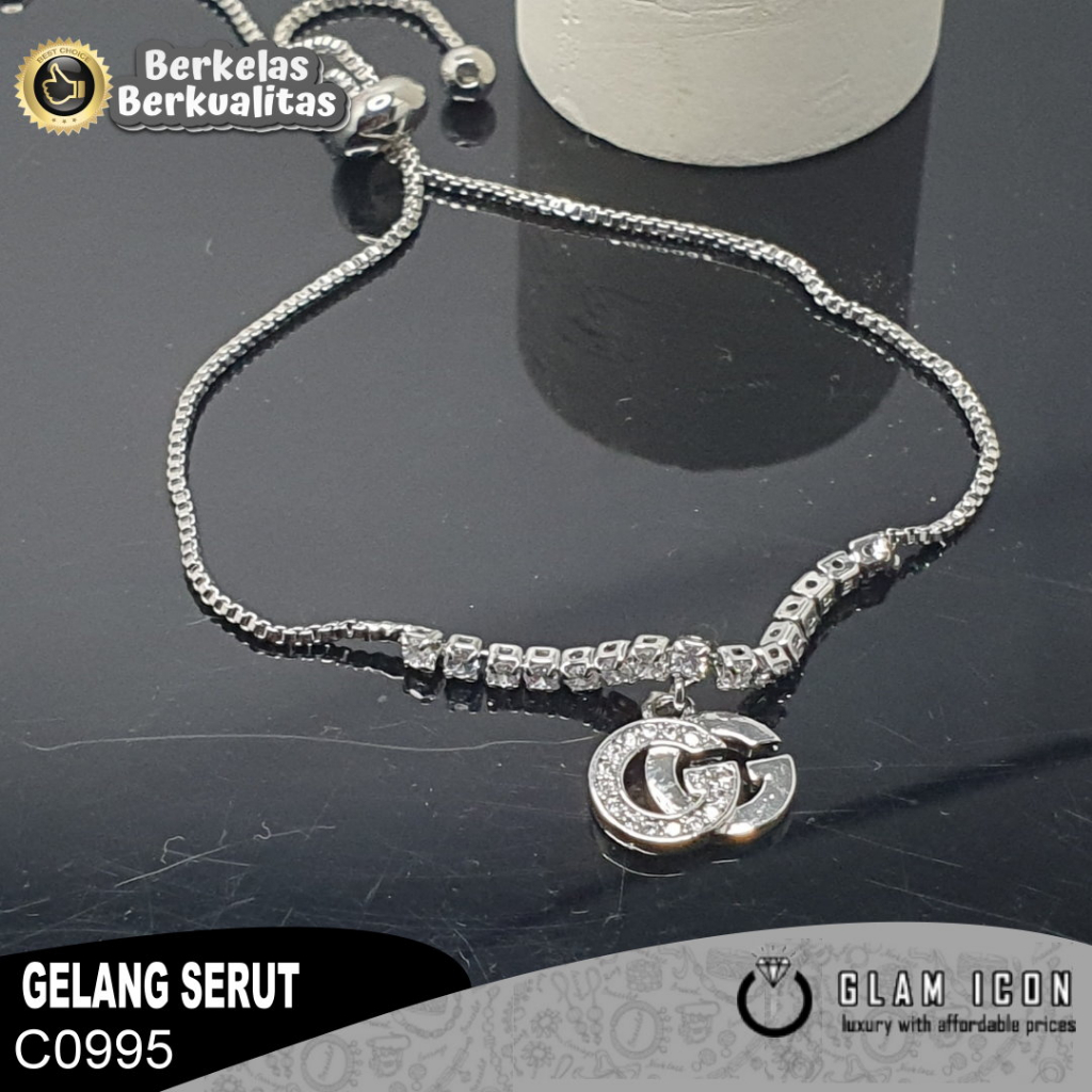 Gelang Serut mata baris bandul Cege C0995 GSS