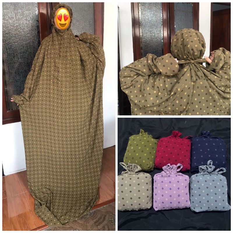 MUKENAH TERUSAN LASERCUT RAYON CRINKLE URAGIRI/