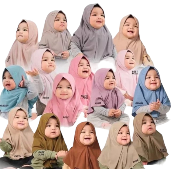 JILBAB ANAK INSTAN HIJAB SYIRIA KERUDUNG BERGO ANAK PEREMPUAN