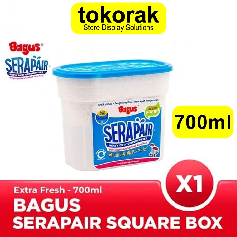 BAGUS SERAPAIR 700 ML SQUARE BOX EXTRA FRESH SERAP AIR ANTI LEMBAB