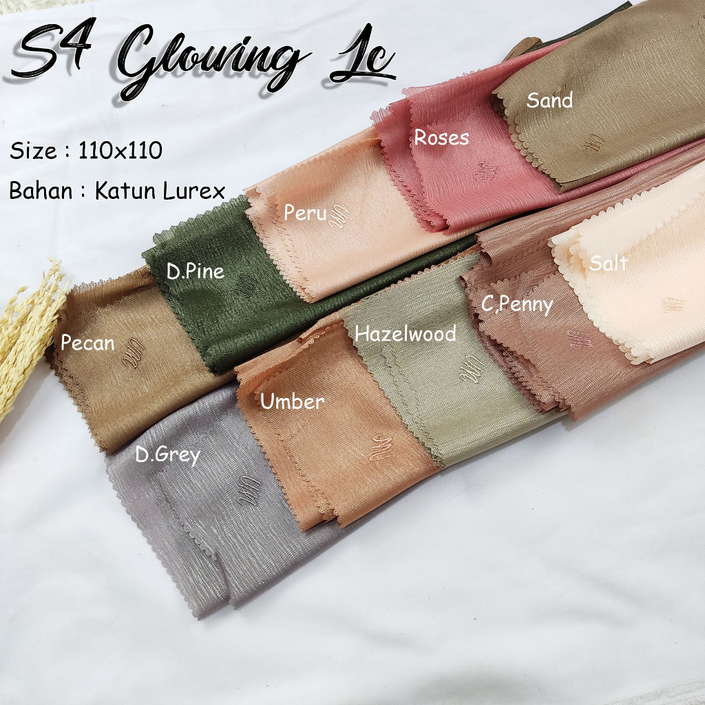 Kerudung Hijab Segiempat Polos Glowing By Umama Scarf