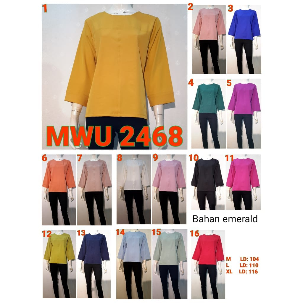 [MWU 2468] Blus/Blouse/Baju/Dress Murah