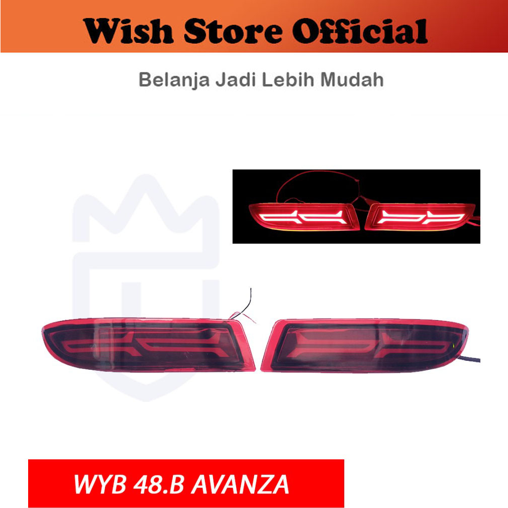 [SET] Lampu Reflektor Reflector Bumper Bemper Belakang Avanza Xenia 2012 2013 2014 2015 2016 2017 20