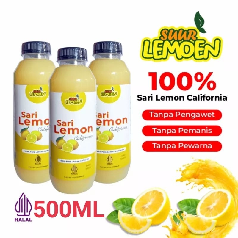 500ML Suur Lemoen Sari Lemon murni fresh untuk diet jus kesehatan