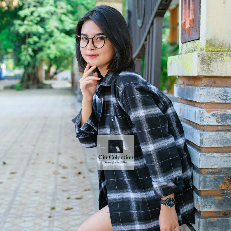 Flanel Wanita Premium Motif Flannel Lengan Panjang Korean BestSeller Kemeja Kotak Kotak Wanita Panjang Premium