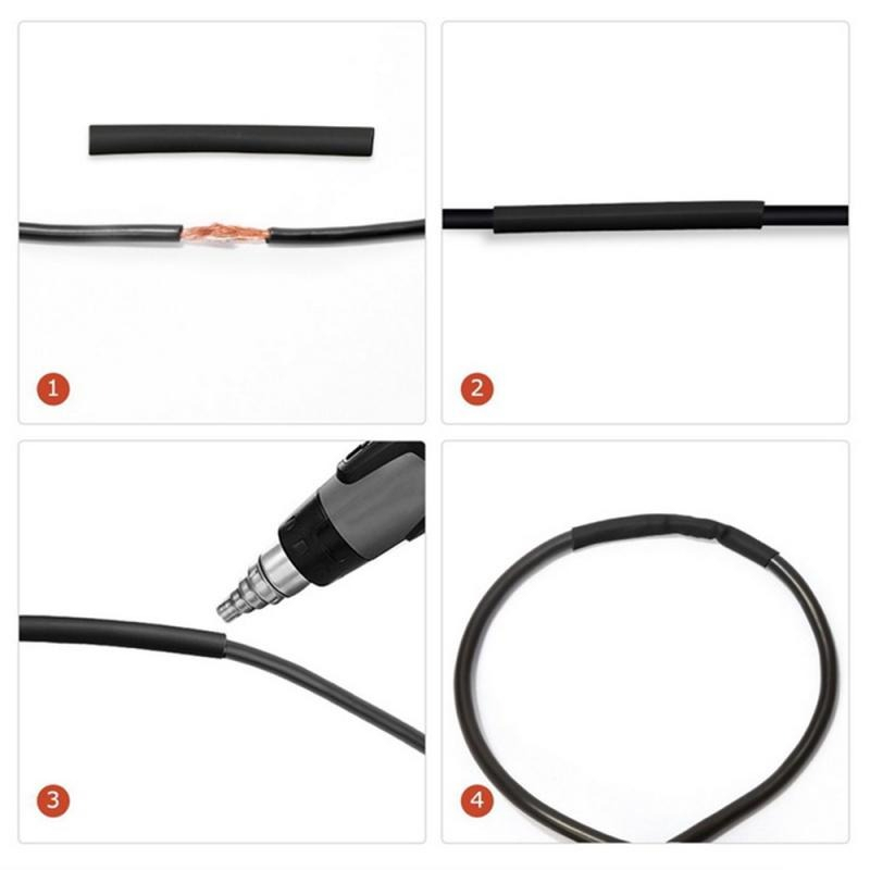 karet Selongsong Pelapis Kabel Insulasi Heat Shrink Tube Silicon Kabel Bakar 328 PCS