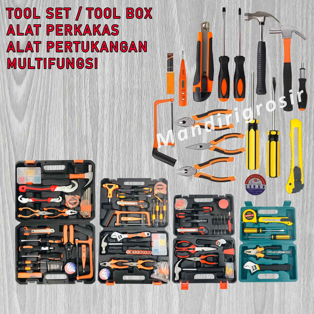 Perkakas Tukang* Tool Box* Alat pertukangan Multifungsi* Tool 1 Set