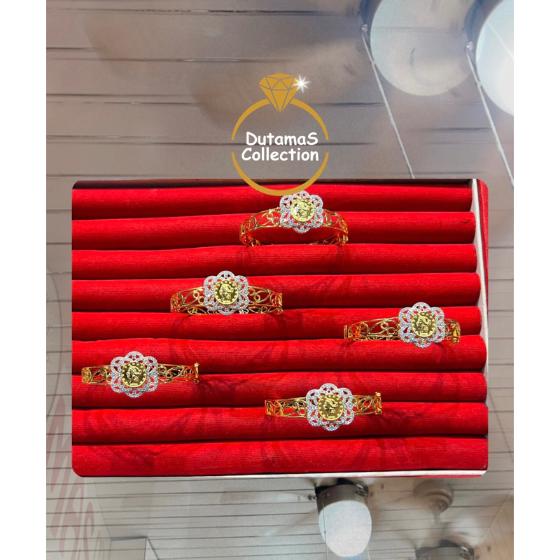 Gelang Koin Dewasa Berat 12gram an Emas Asli Kadar 375% / 8k