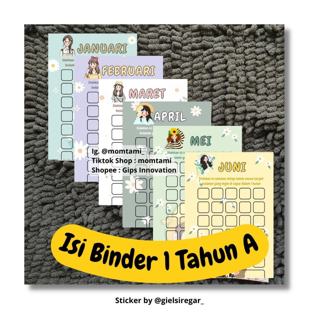 

05. Isi Binder 1 Tahun Challenge A6